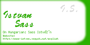 istvan sass business card